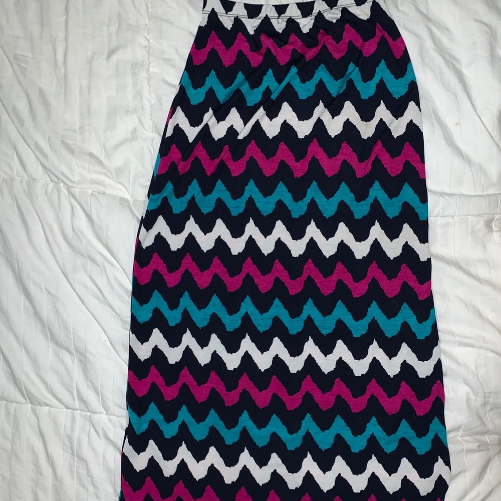 Chevron maxi skirt